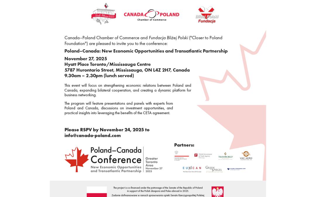 Poland–Canada Conference: New Economic Opportunities and Transatlantic Partnership